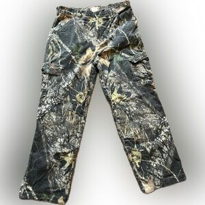 💥Vintage Fieldstaff Mossy Oak Men’s Camouflage Cargo Hunting Pants Camo 38
